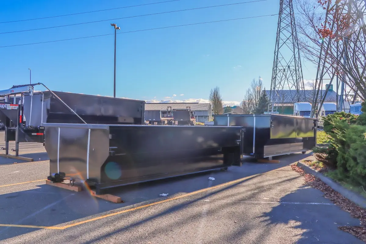 Roll-off dumpster ready for waste disposal at job site for Construction Dumpster Rental in Effingham